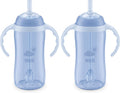 NUK Learner Straw Cup 10oz - Toddler Cup with Soft Straw for Easy Drinking Suitable for Ages 8 Months and Up