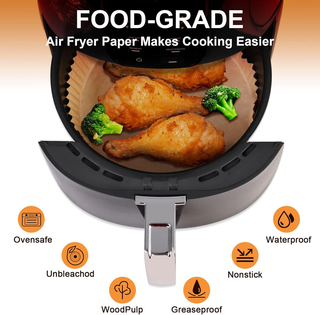 Air Fryer Liners for Ninja Air Fryer, 125 Pcs Disposable Paper Liner for most 4-8QT AirFryer