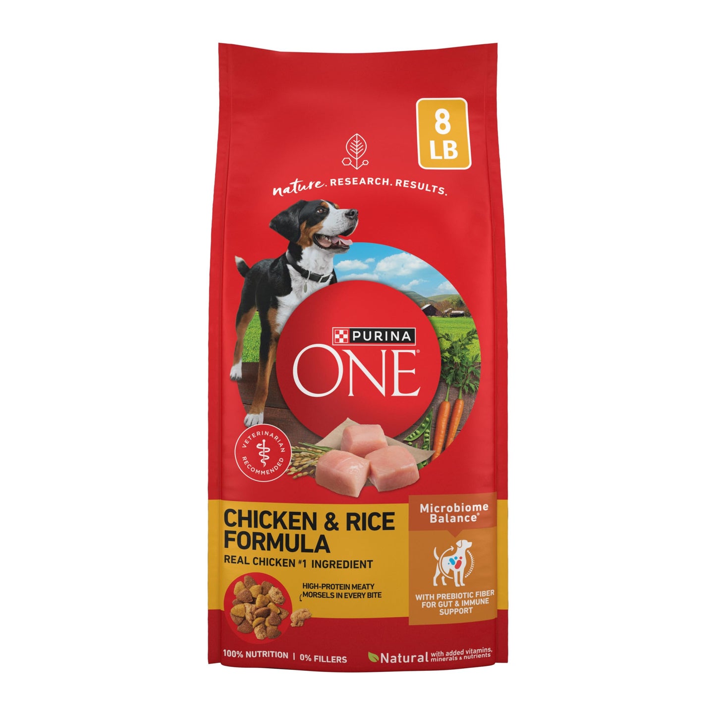 Purina ONE Chicken and Rice Formula Dry Dog Food - 8 lb. Bag
