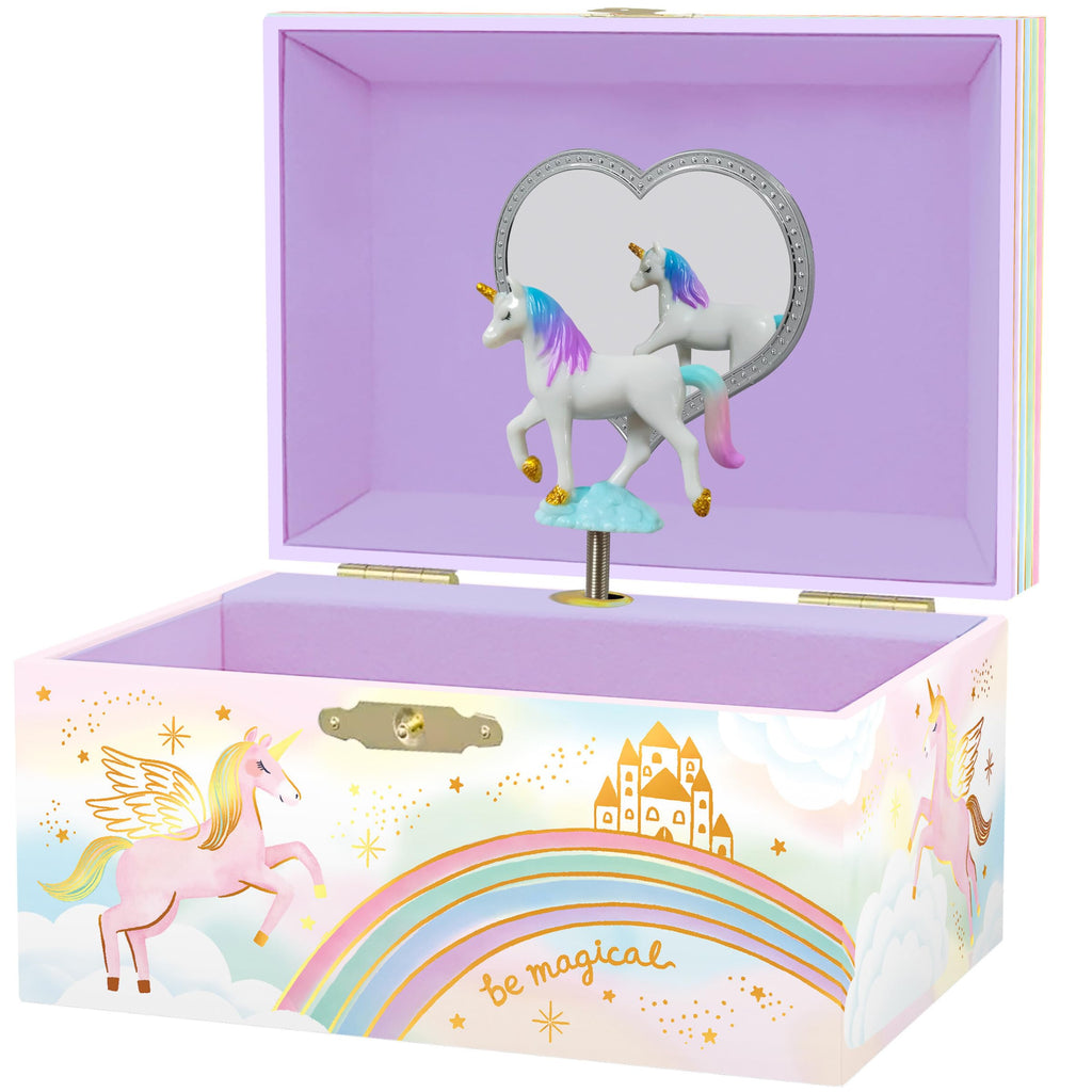 Giggle & Honey® Musical Unicorn Jewelry Box for Girls | Music Boxes for Little Girls | Toddler Jewelry Box for 4 Year Old Kids | Toys for Toddlers | Birthday Gifts for Kids 5, 6, 7, 8, 9 Years