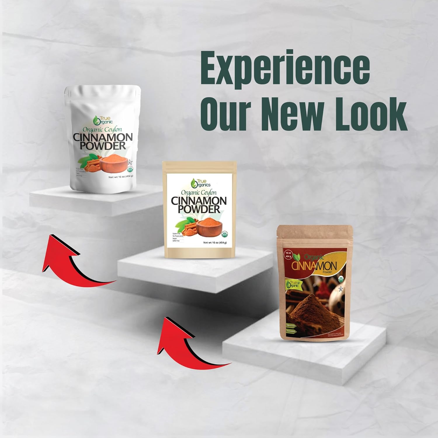 True Organic Pure Ceylon Cinnamon Powder, 1 lb, Premium Grade, Gluten Free, USDA & Kosher Certified, Organic Ground Cinnamon powder, Non-GMO, Ceylon Premium Quality