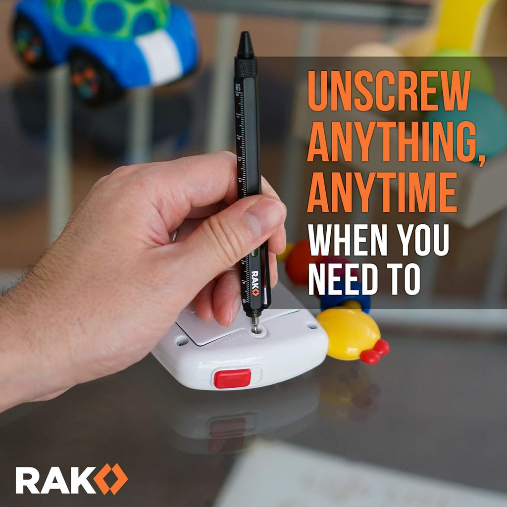 RAK Multitool Pen Gifts for Men, 2-Pack 11 in 1 Multitool Pen Set, Tech Cool Gadgets Stocking Stuffer Holiday Gifts for Dad, Husband, Grandpa, Him, EDC Tactical Pen Tool, Gift-Ready Box