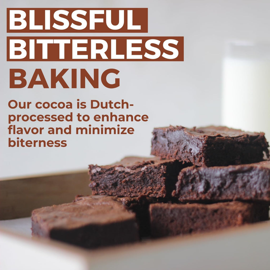 Cocoa Powder (8 oz) Dutch Processed Cocoa Powder, Unsweetened, Extra Rich Cocoa Flavor, 22-24% Fat, Premium Culinary Grade, Non-GMO Sourced, Fair Trade Certified, Perfect Cocoa for Baking and Cooking