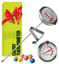 Candy Thermometer with Pot Clip - Deep Fry Oil Thermometer for Frying and Candle Making