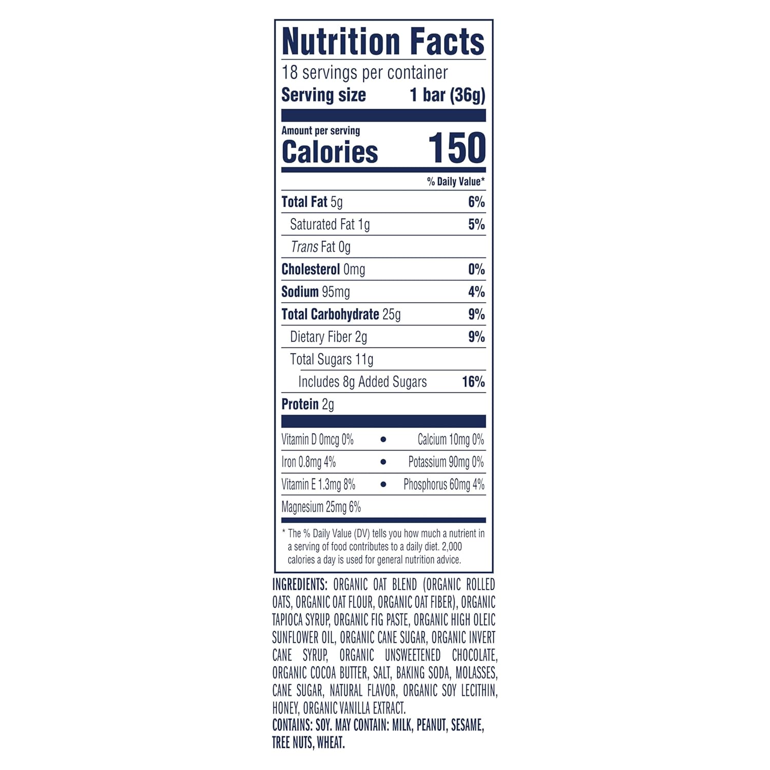 Zbar - Chocolate Chip - Soft-Baked Energy Snack Bars - Non-GMO - 12g Whole Grains - USDA Organic Granola Bars (18 Pack)
