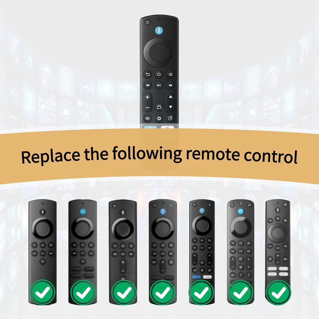 Replacement Remote for All Fire Series, TV Stick (HD, 4K, 4K Max, Lite), TV Cube and Omni, Insignia, Toshiba, Smart TVs, with Voice Control
