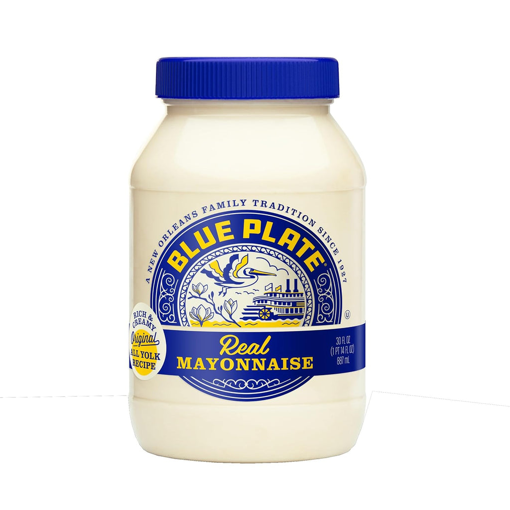 Blue Plate Real Mayonnaise, Homestyle Mayo For Chicken Salad to Deviled Eggs, 30 Fl Oz Jar (Pack of 1)