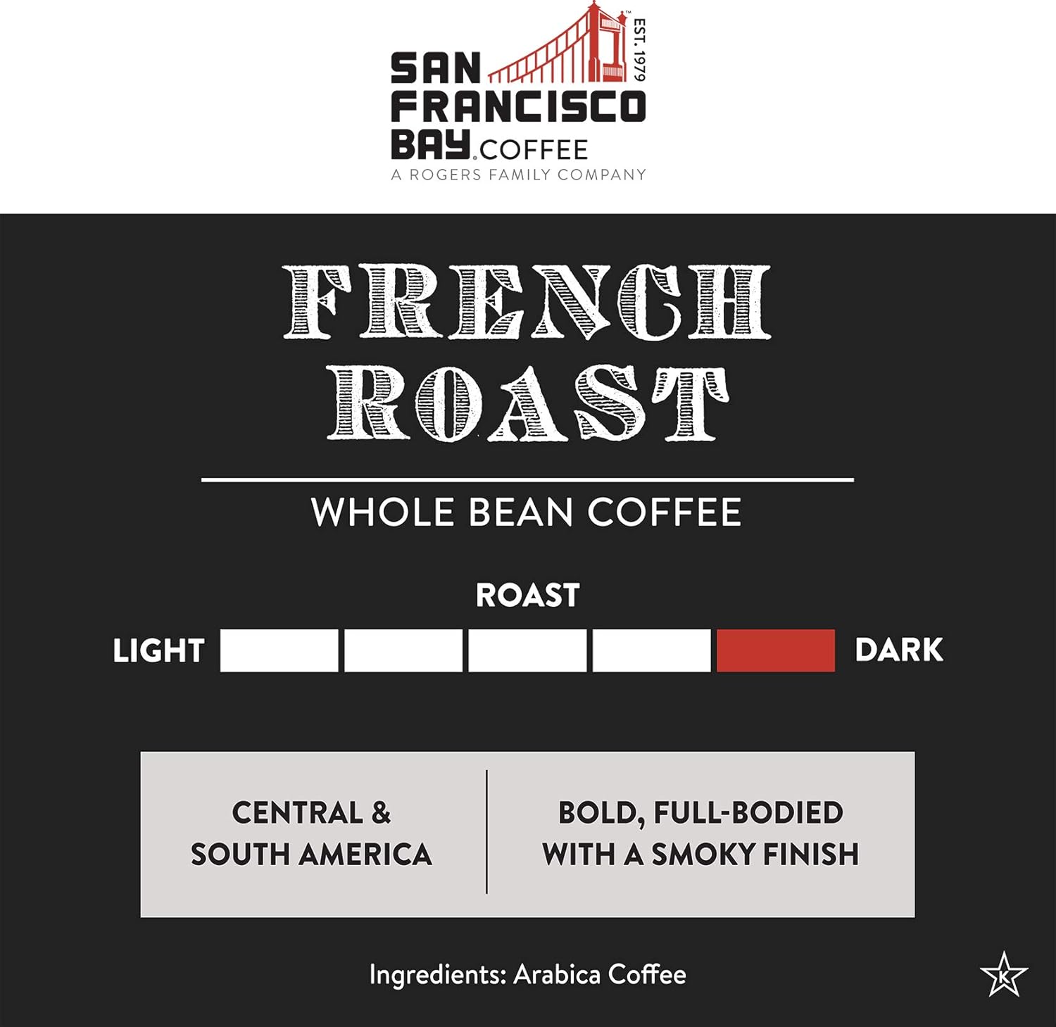 San Francisco Bay Coffee - Decaf Medium-Dark Roast Whole Bean Coffee - Decaf Gourmet Blend (2 lb bag) - Swiss Water Processed
