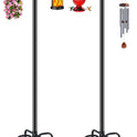 Gtongoko Double Shepherds Hook for Outdoor, 2 Pack 92 Inch Heavy Duty Bird Feeder Pole 3/4 Inch Thick Garden Hooks for Hanging Hummingbird Feeder, Plant Baskets, Solar Light Lanterns
