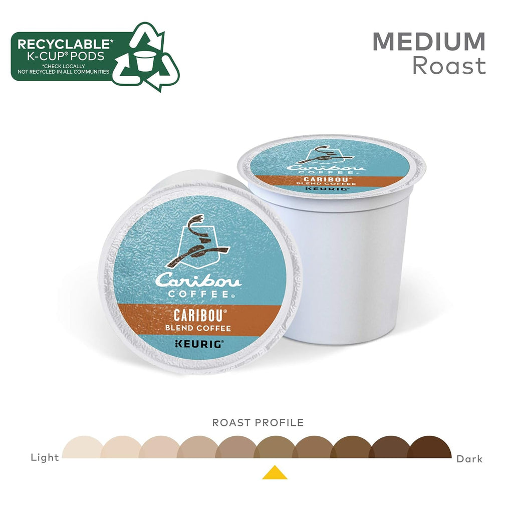 Caribou Coffee Caribou Blend Keurig Single-Serve K-Cup Pod, Medium Roast Coffee, 72 Count