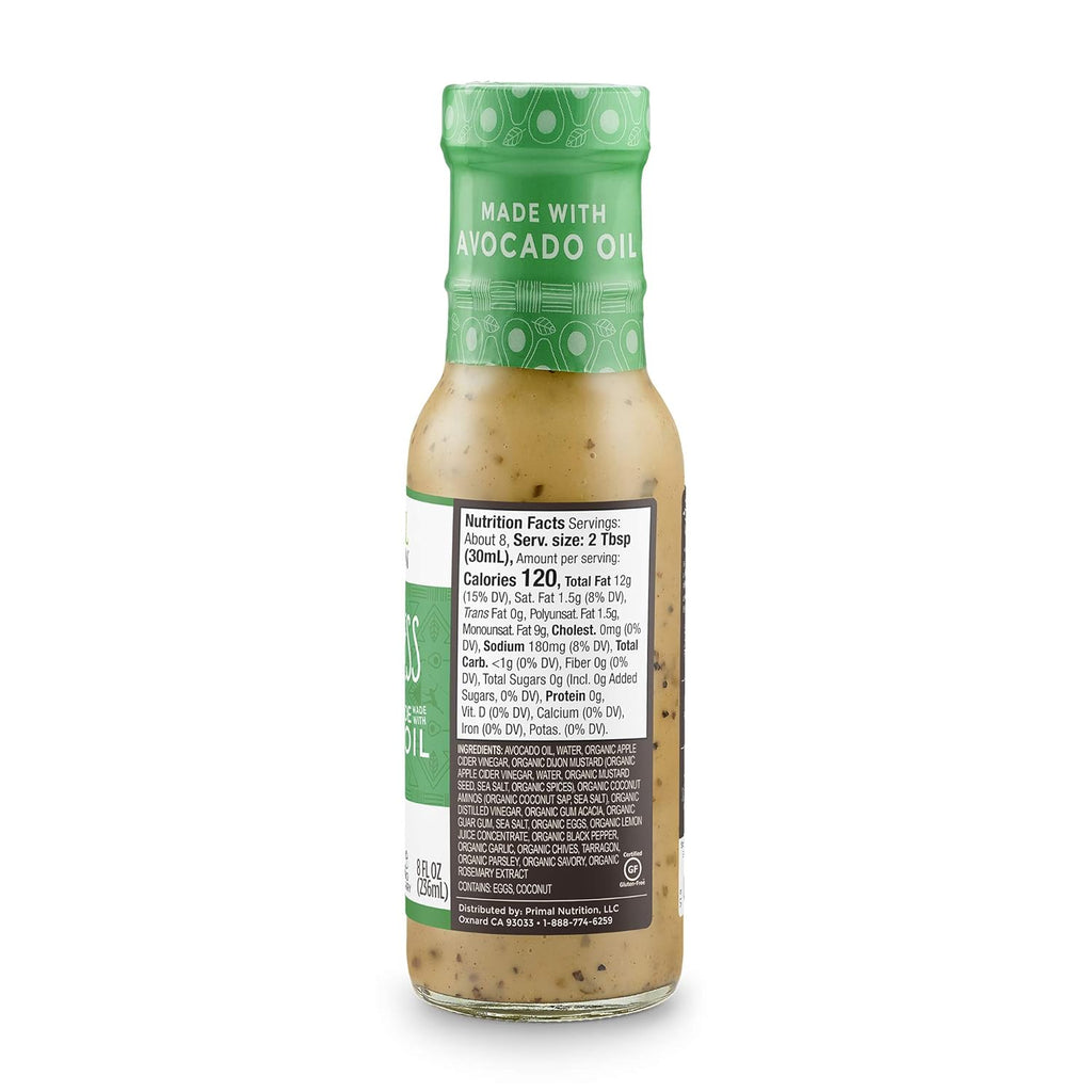 Primal Kitchen Ranch Dressing, Caesar Dressing, and Green Goddess Dressing & Marinade, Made with Avocado Oil, 8 Fluid Ounces, Variety Pack of 3