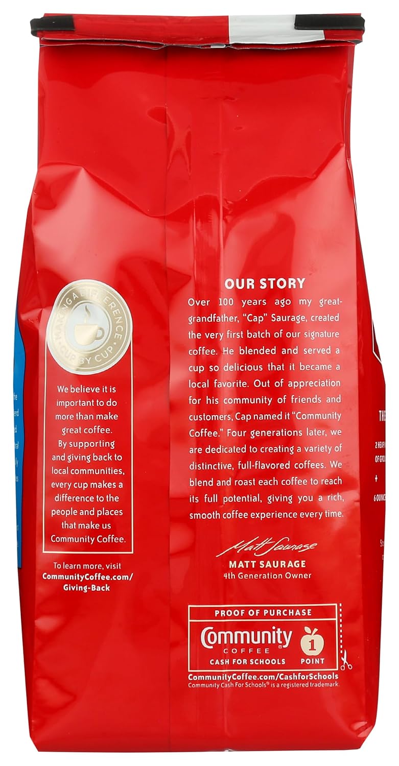 Community Coffee Breakfast Blend, Ground Coffee, Medium Roast, 12 Ounce Bag (Pack of 1)