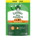 Greenies Feline Pill Pockets for Cats Natural Soft Cat Treats, Chicken Flavor, 3 oz. Pouch (85 Treats)