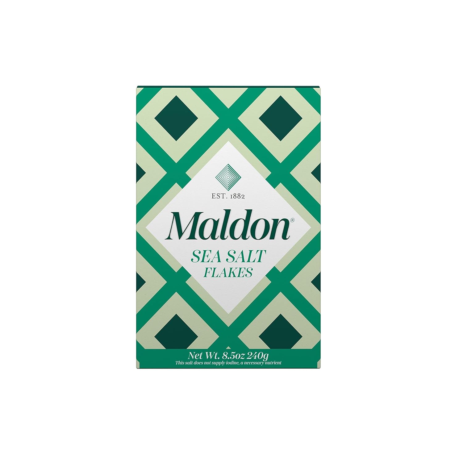 Maldon Salt, Sea Salt Flakes, 8.5 oz (240 g), Kosher, Natural, Unique Gourmet Pyramid Shaped Salt Flakes, Perfect for a Wide Range of Dishes, Hand-Harvested for Four Generations (Packaging May vary)
