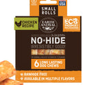 Earth Animal No Hide Chews - Long Lasting Rawhide Free Small Dog Chews Rolls, Chicken - 6 Count