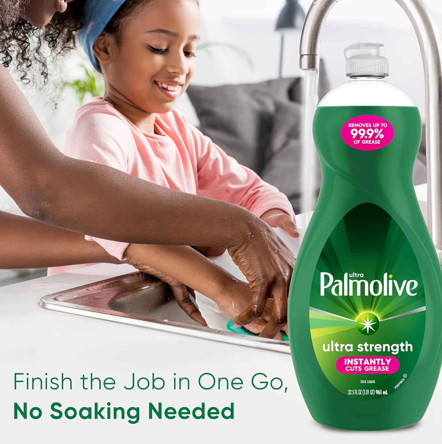 Palmolive Ultra Strength Liquid Dish Soap, Original Green, 32.5 Fluid Ounce