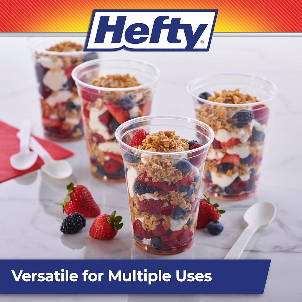 Hefty Party Perfect Clear Plastic Cups, 18 Ounce, 140 Count