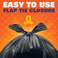 Hefty Easy Flaps Multipurpose Large Trash Bags, 30 Gallon, 40 Count