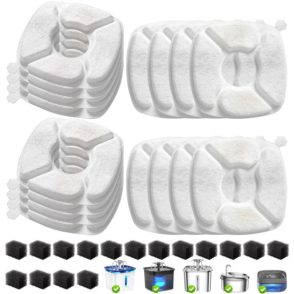 32 Pcs Cat Water Fountain Replacement, 95oz, 16-Pack