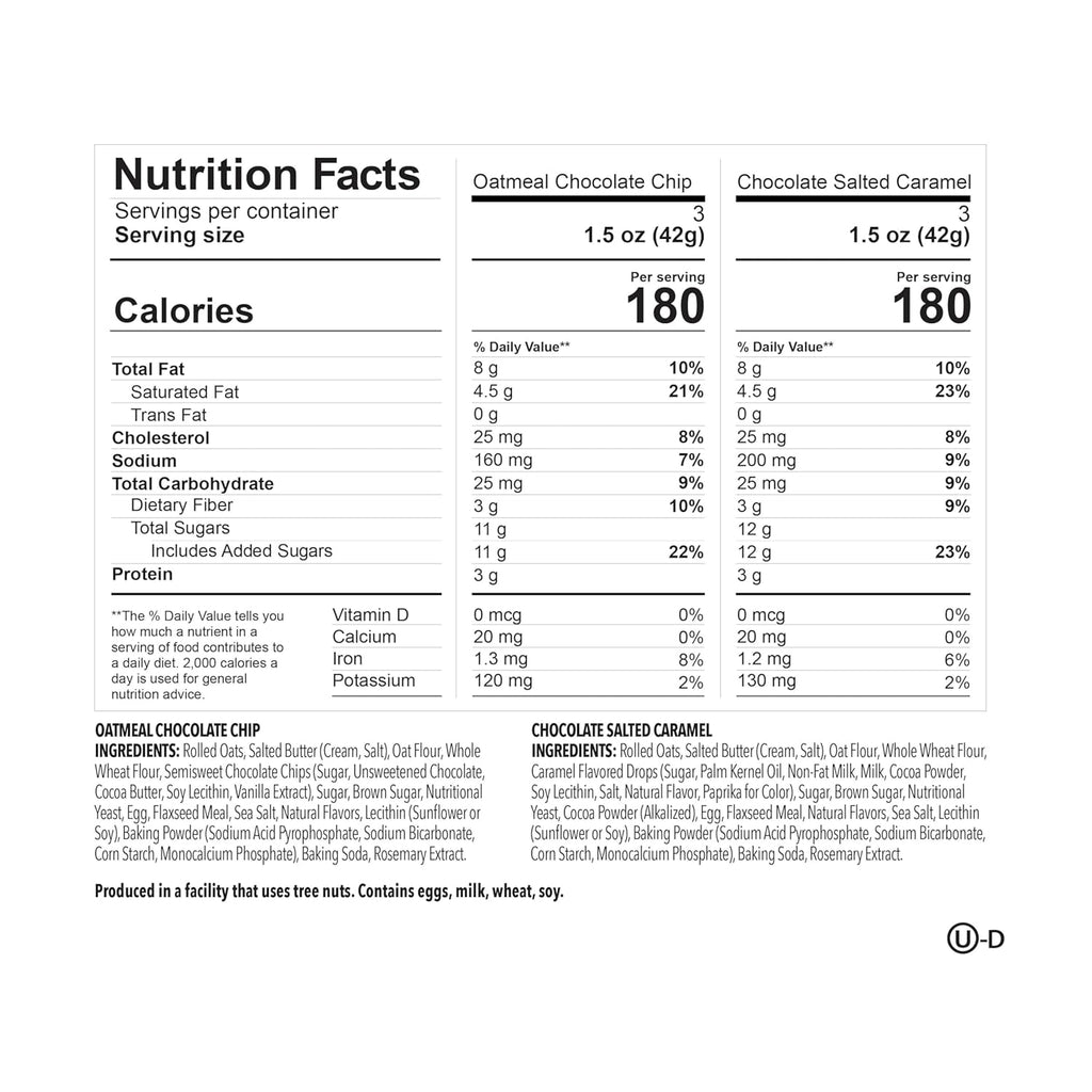 Munchkin Lactation Cookie Bites Variety Pack - Helps Increase Milk Supply for Nursing/Breastfeeding/Pumping Moms, 3 Oatmeal Chocolate Chip, 3 Chocolate Salted Caramel, 6 Pack