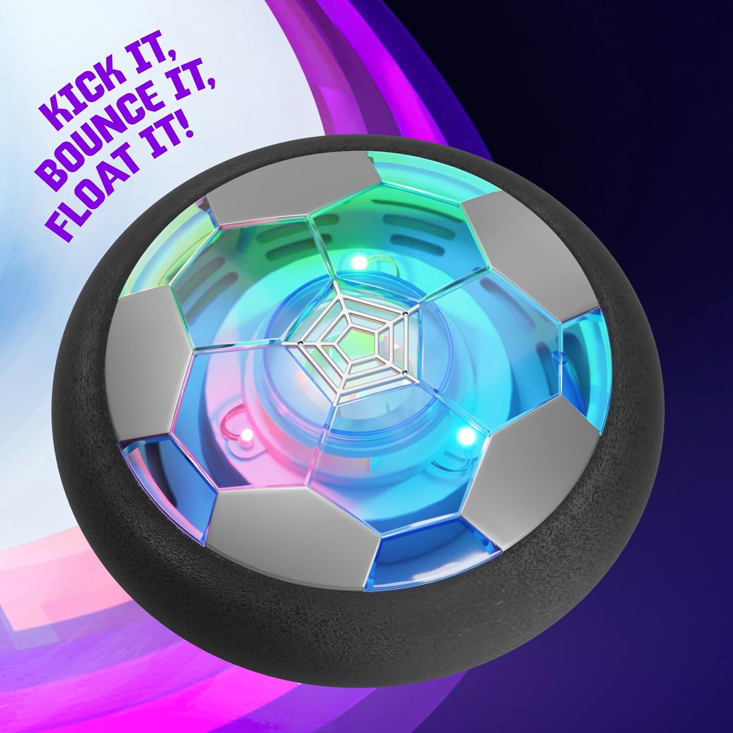 Ninja Blast Hover Soccer Light-Up Ball, Indoor Toy Games Gifts for Birthday, Kids, Boys for Age - 3 Years and up