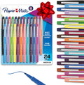 Paper Mate Felt Tip Pens, Flair Marker Pens, Medium Point, Assorted, 24 Count - Home, Office, Back to School, Teacher Supplies
