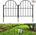 Blingluck Garden Fence, 22 in(H) x 10.83 ft(L) Arched Rustproof Metal No Dig Fence Garden Fence Border, Ground Stake Animal Barrier Fence for Rabbit Dog, Outdoor Decor for Yard & Patio
