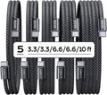 LISEN USB C to USB C Cable, 5-Pack [3.3/3.3/6.6/6.6/10FT] for iPhone 17 Charger Cord, 60W C to C Cable Fast Charging for iPad, iPhone 17 Air 16 15 Pro Max, Samsung Z Flip 7/S25/S24 USBC to USBC Cable