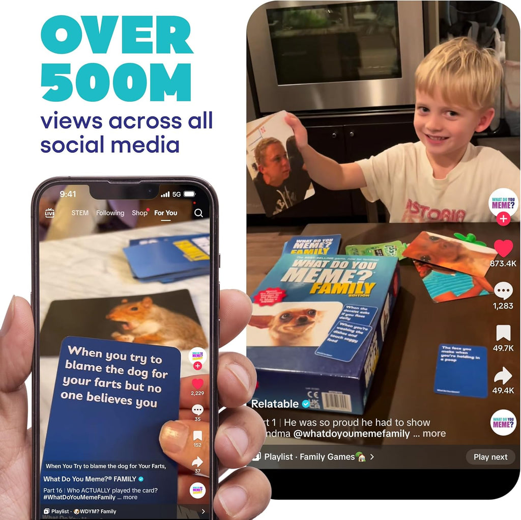 What Do You Meme?Edition by Relatable, Now with Refreshed Content, Easter Family Games for Kids and Adults, Easter Basket Gift, The TikTok Viral Sensation, Includes 300 Caption Cards, 108 Photo Cards