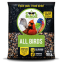 Cool Birds All Birds Wild Bird Seed – 10 lb. Classic Blend with Black Oil Sunflower, White Millet, Safflower, Peanuts & Sunflower Hearts – Balanced Bird Food for Outside Feeders