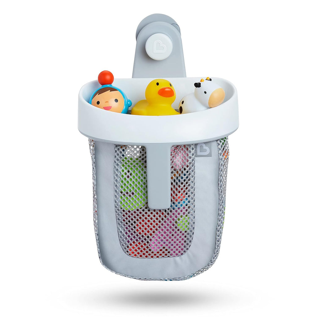 Munchkin Super Scoop™ Hanging Bath Toy Storage with Quick Drying Mesh, Grey
