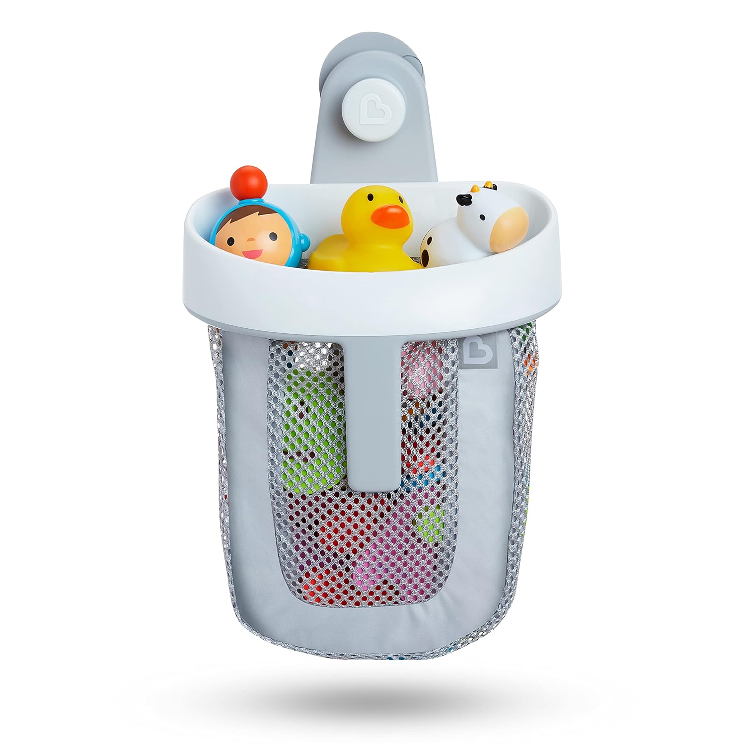 Munchkin Super Scoop™ Hanging Bath Toy Storage with Quick Drying Mesh, Grey