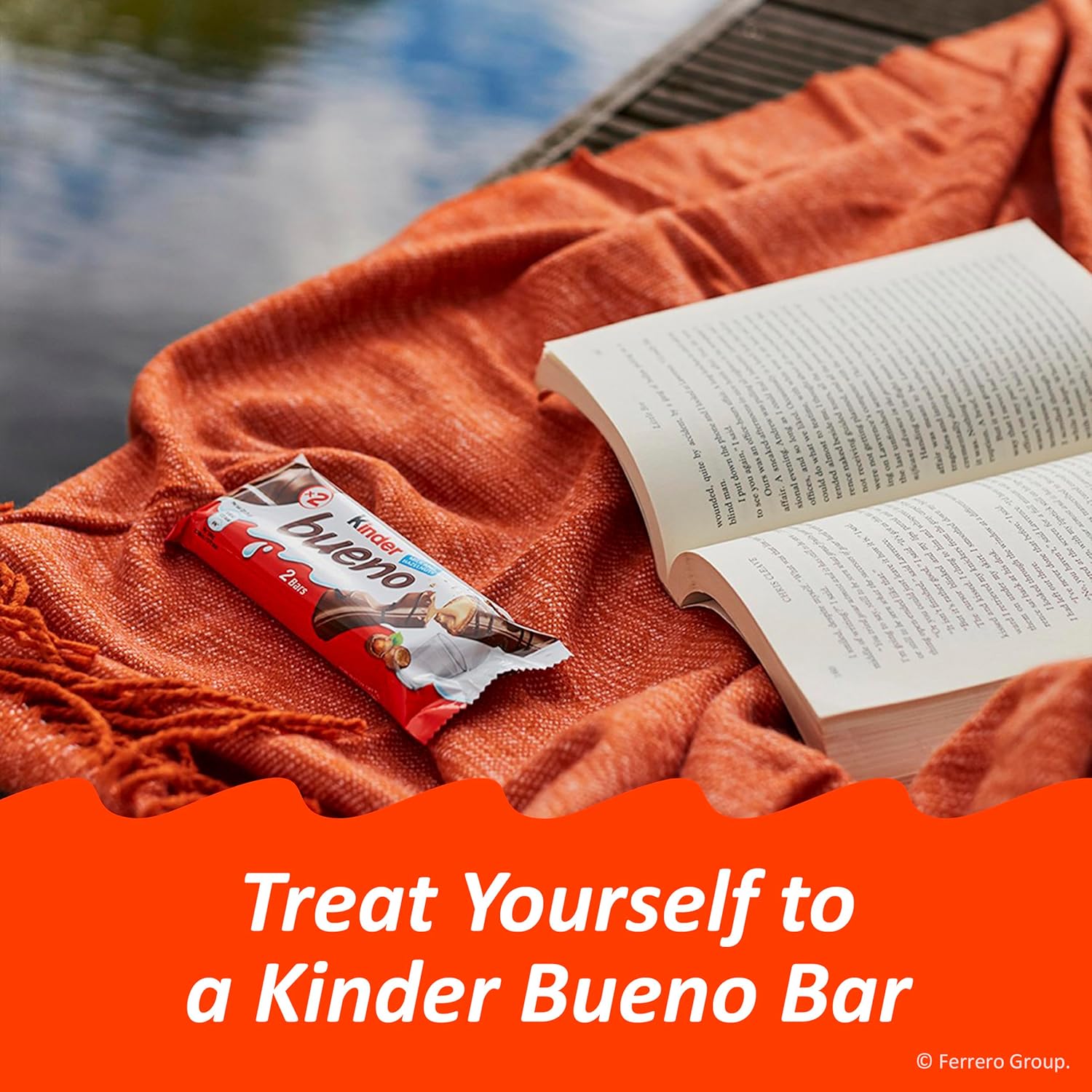 Kinder Bueno Milk Chocolate Bars with Hazelnut Cream, Bulk 20 Pack, Chocolate Candy Bars for Game Day, Football Party Supplies, Snacks for Adults, 4 Per Pack