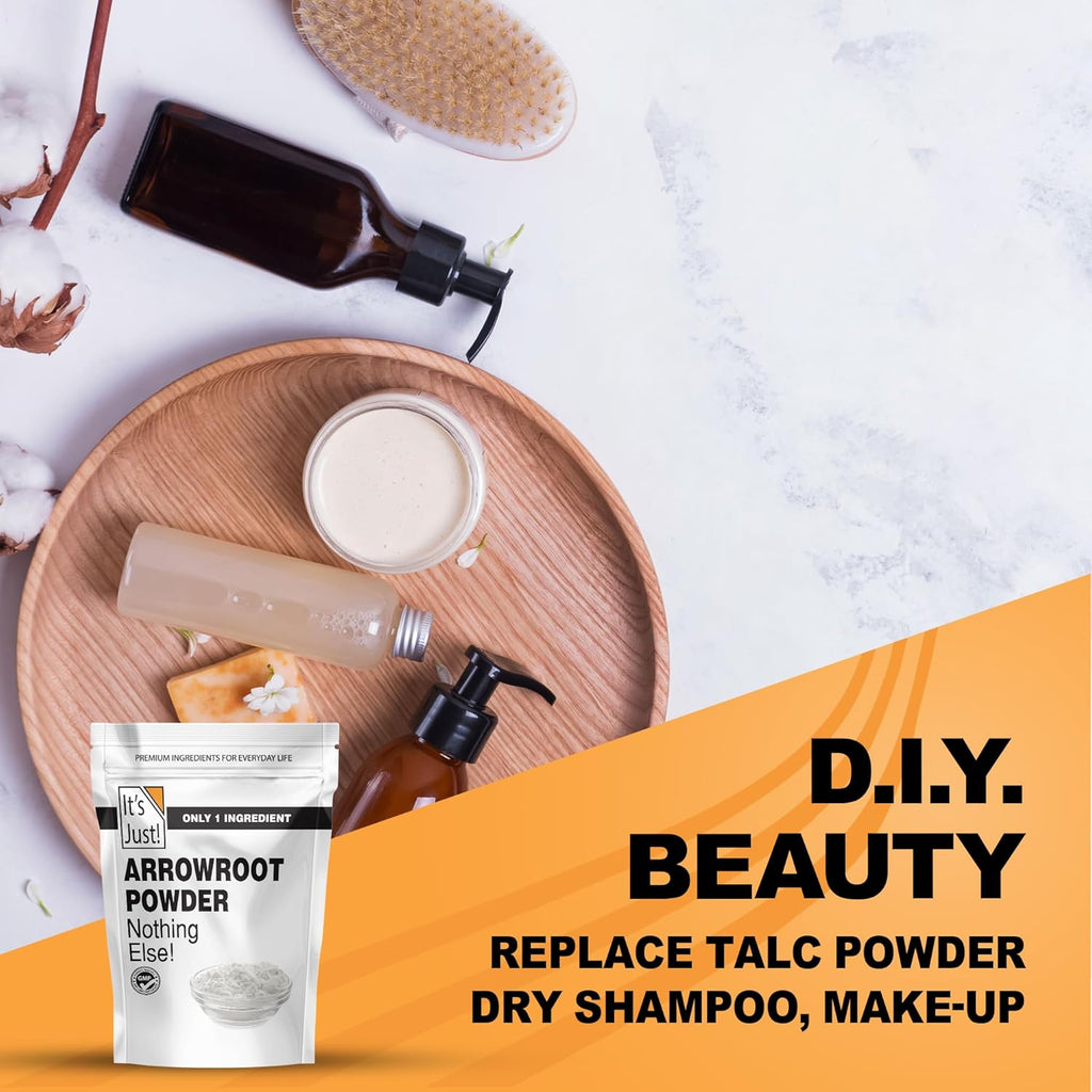 It's Just - Arrowroot Powder, 8oz, Natural Thickener, Gluten-Free, Dairy-Free, Non-GMO, Cornstarch Substitute