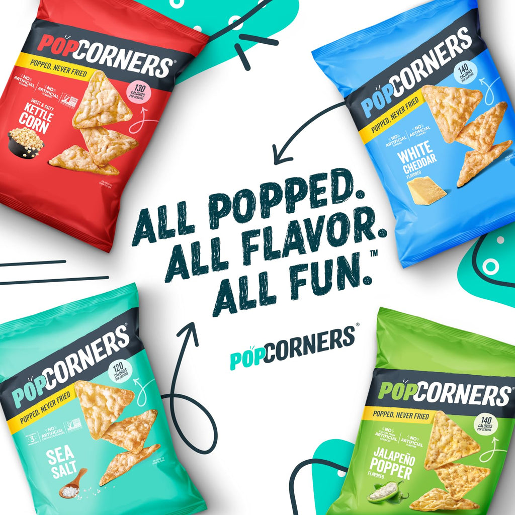 PopCorners Popped Corn Snacks, Kettle Corn, 1 Ounce (Pack of 20) (Packaging May Vary)