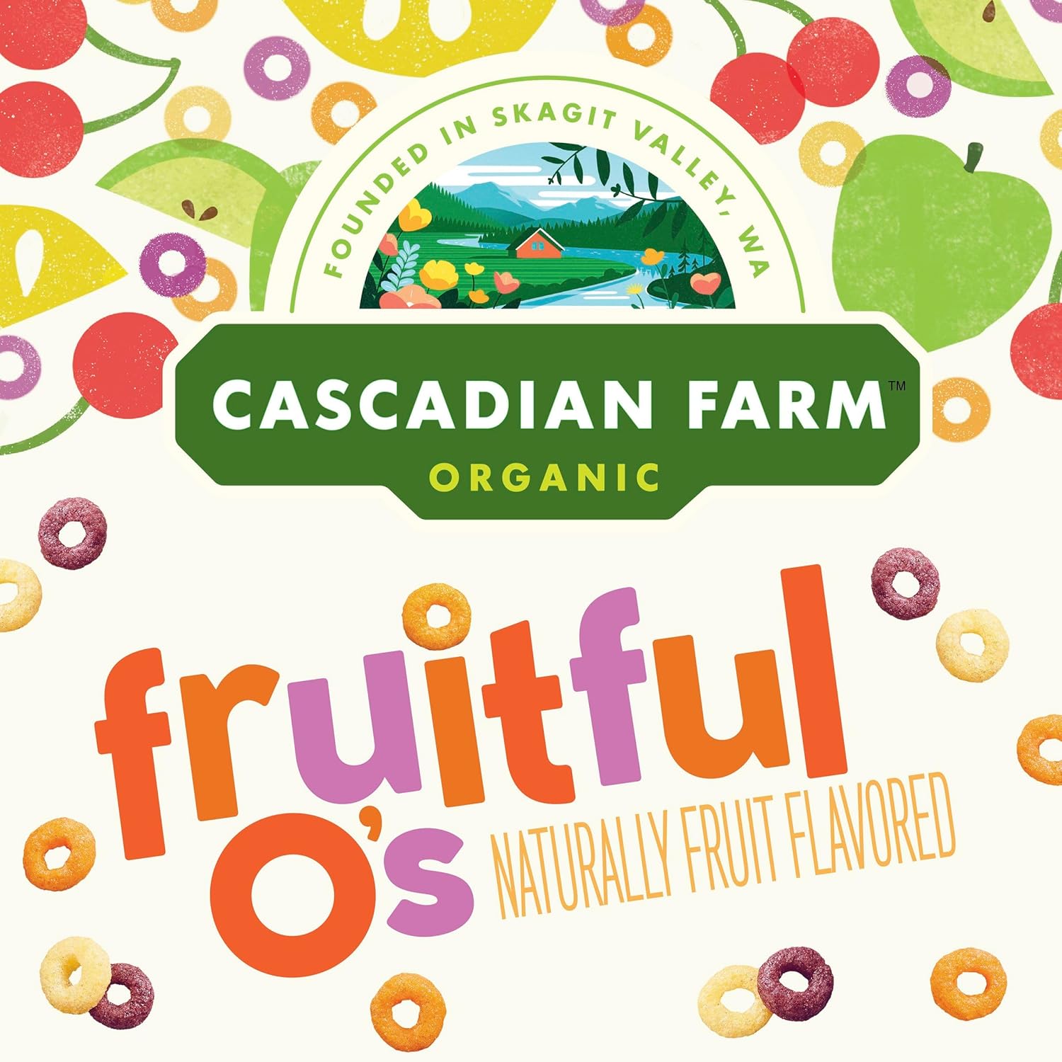 Cascadian Farm Organic Fruitful O's Cereal, Gluten Free, Made with Whole Grain, 10.2 oz
