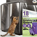 JINVOGREEN Large Cat Scratch Furniture Protector, 18 Pcs Clear Anti Cat Scratch Protector, Self-Adhesive Furniture Cat Scratch Protector, 17in