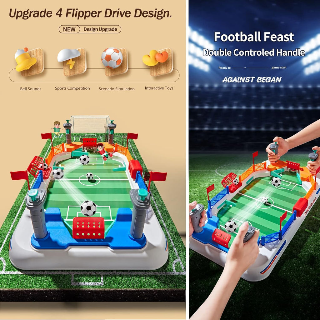COUOMOXA Soccer Board Game for Kids: Mini Foosball Table Game - Interaction Soccer Toys for 3 4 5 6 7 8-12 Year Old Indoor Family Playroom Party - Perfect Birthday Sports Gift for Boys Girls