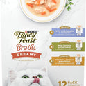 Purina Fancy Feast Lickable Broth Topper Complement Creamy Wet Cat Food Variety Pack - (Pack of 12) 1.4 oz. Pouches