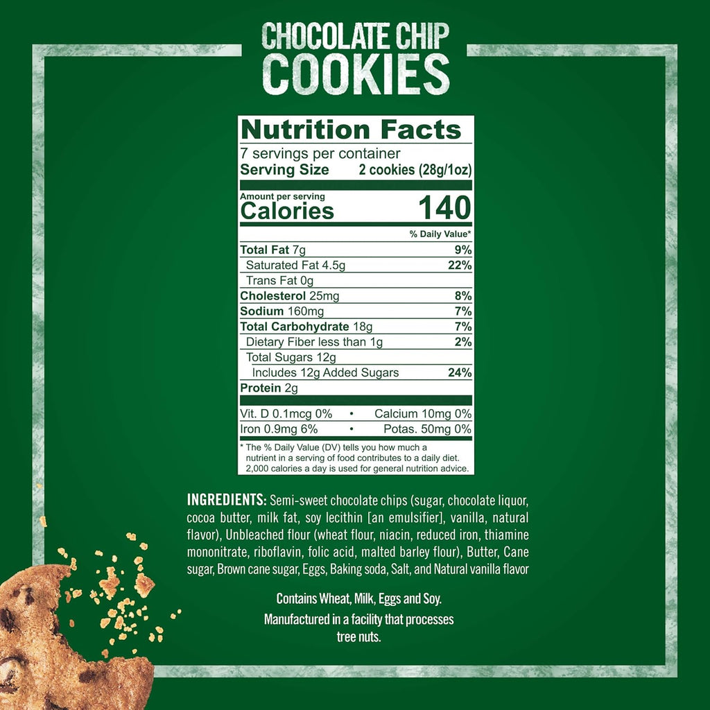 Tate's Bake Shop Chocolate Chip Cookies, 4 - 7 oz Bags