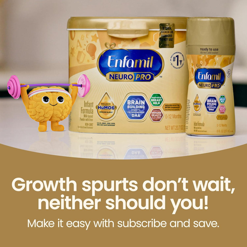Enfamil NeuroPro Ready-to-Use Baby Formula, Ready to Feed, Brain and Immune Support with DHA, Iron and Prebiotics, Non-GMO, 2 Fl Oz Nursette Bottles (6 count) (Pack of 4), Total 24 bottles