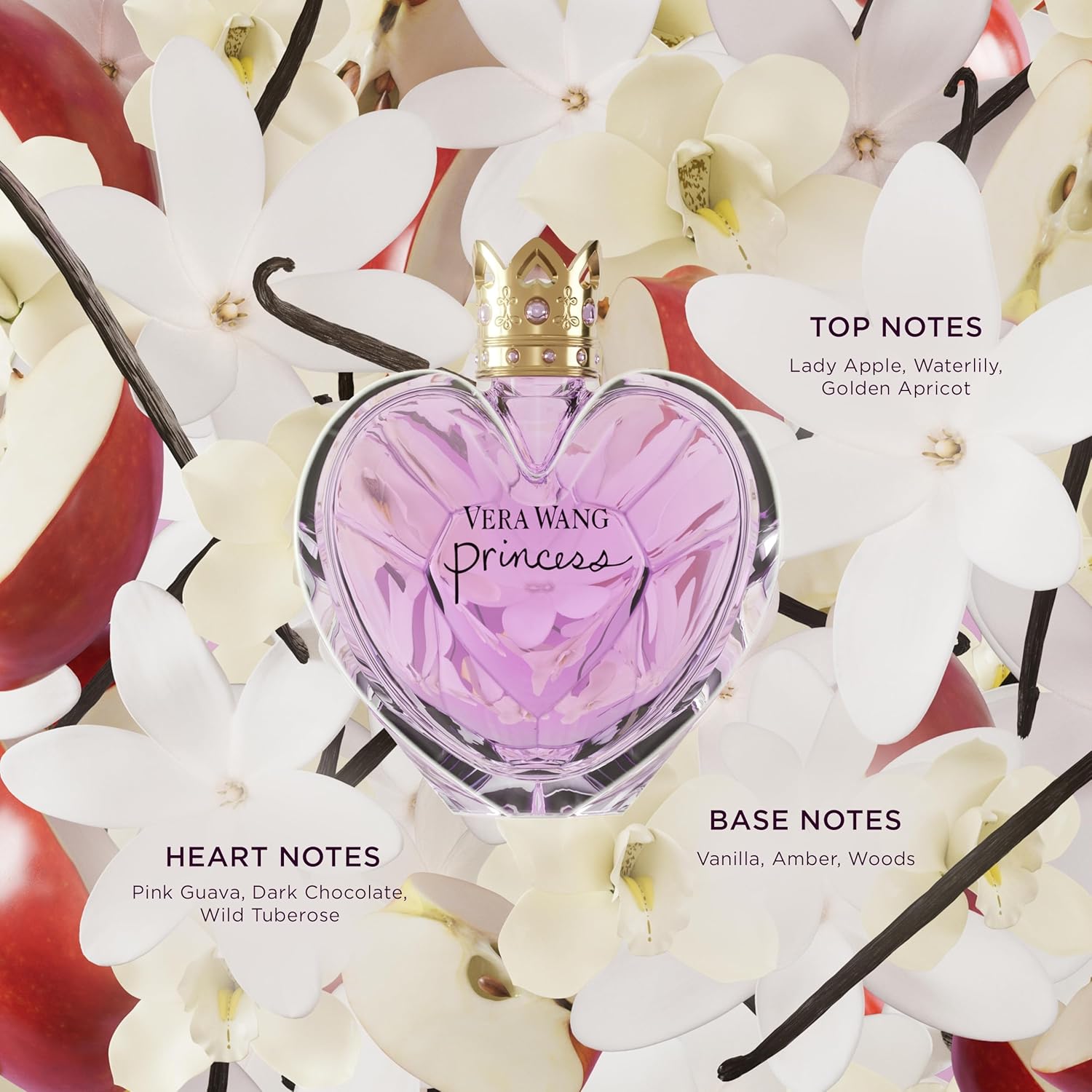 Vera Wang Princess Eau de Toilette 3.4 fl oz (Pack of 1), Notes of Apple, Quava, and Vanilla, Women's Fragrance, Long Lasting, Everyday Fragrance, Travel Size