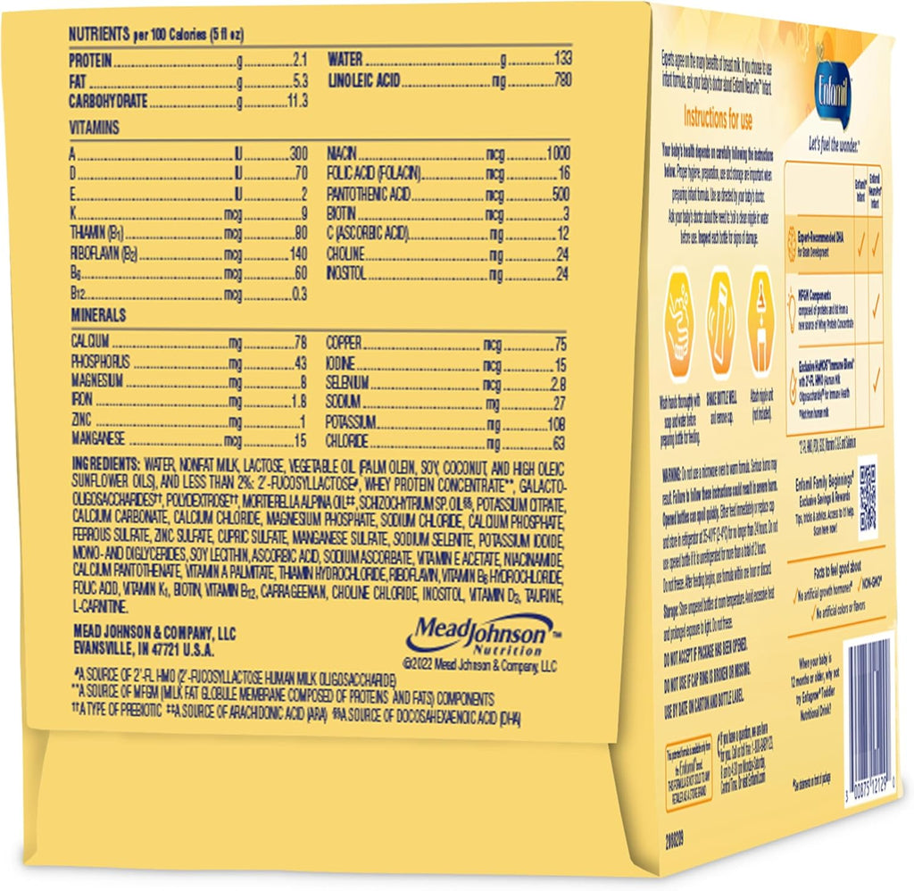 Enfamil NeuroPro Ready-to-Use Baby Formula, Ready to Feed, Brain and Immune Support with DHA, Iron and Prebiotics, Non-GMO, 2 Fl Oz Nursette Bottles (6 count) (Pack of 4), Total 24 bottles