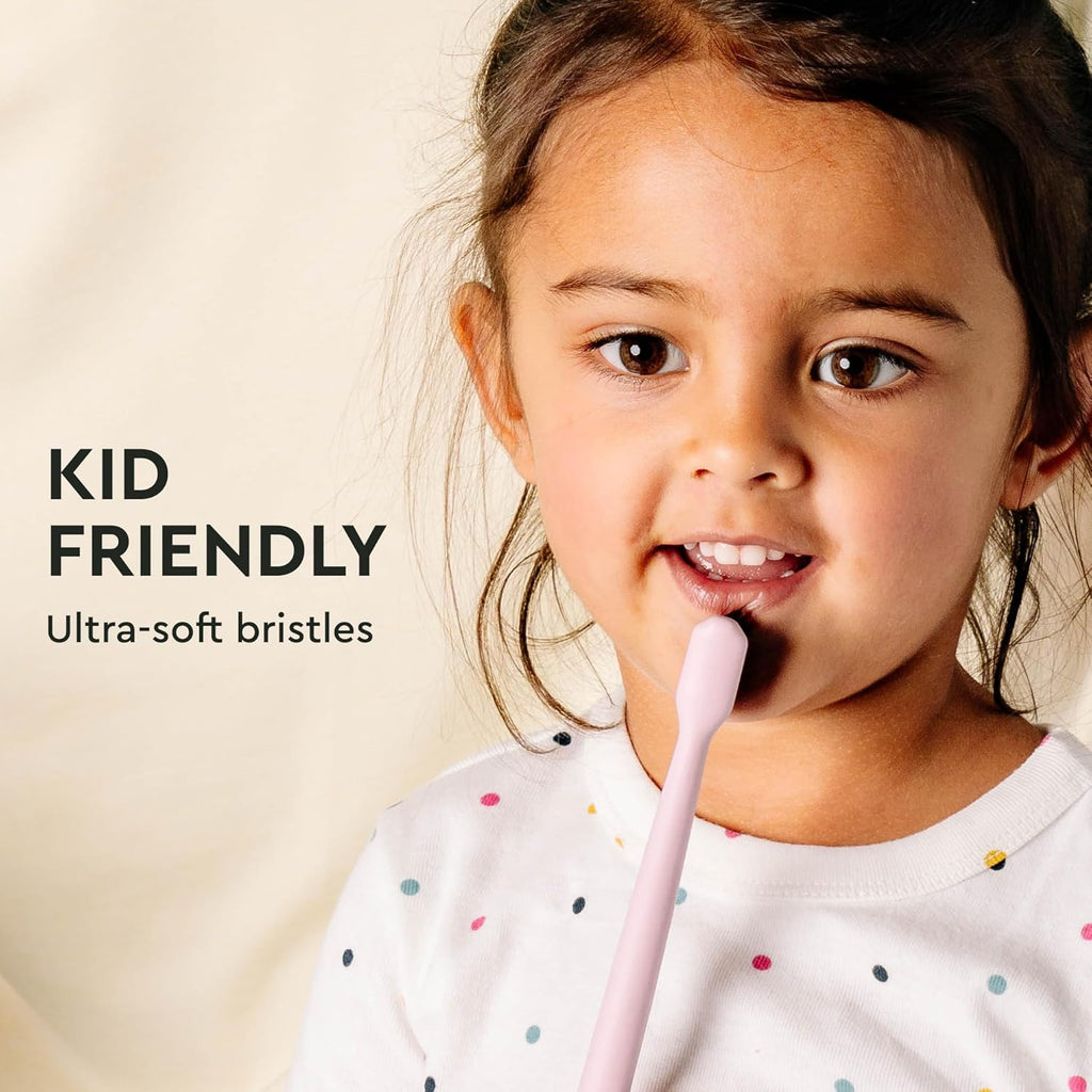 Boka Classic Manual Toothbrush with Extra Soft Activated-Charcoal, Tapered Bristles, Bioplastic Handle That Includes Travel Cap, Dentist-Approved, Great for Adults and Kids, Multi Color (Pack of 4)