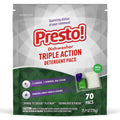 Presto! Triple Action Dishwasher Pacs, Anti-spotting, Fresh Scent, 70 Count
