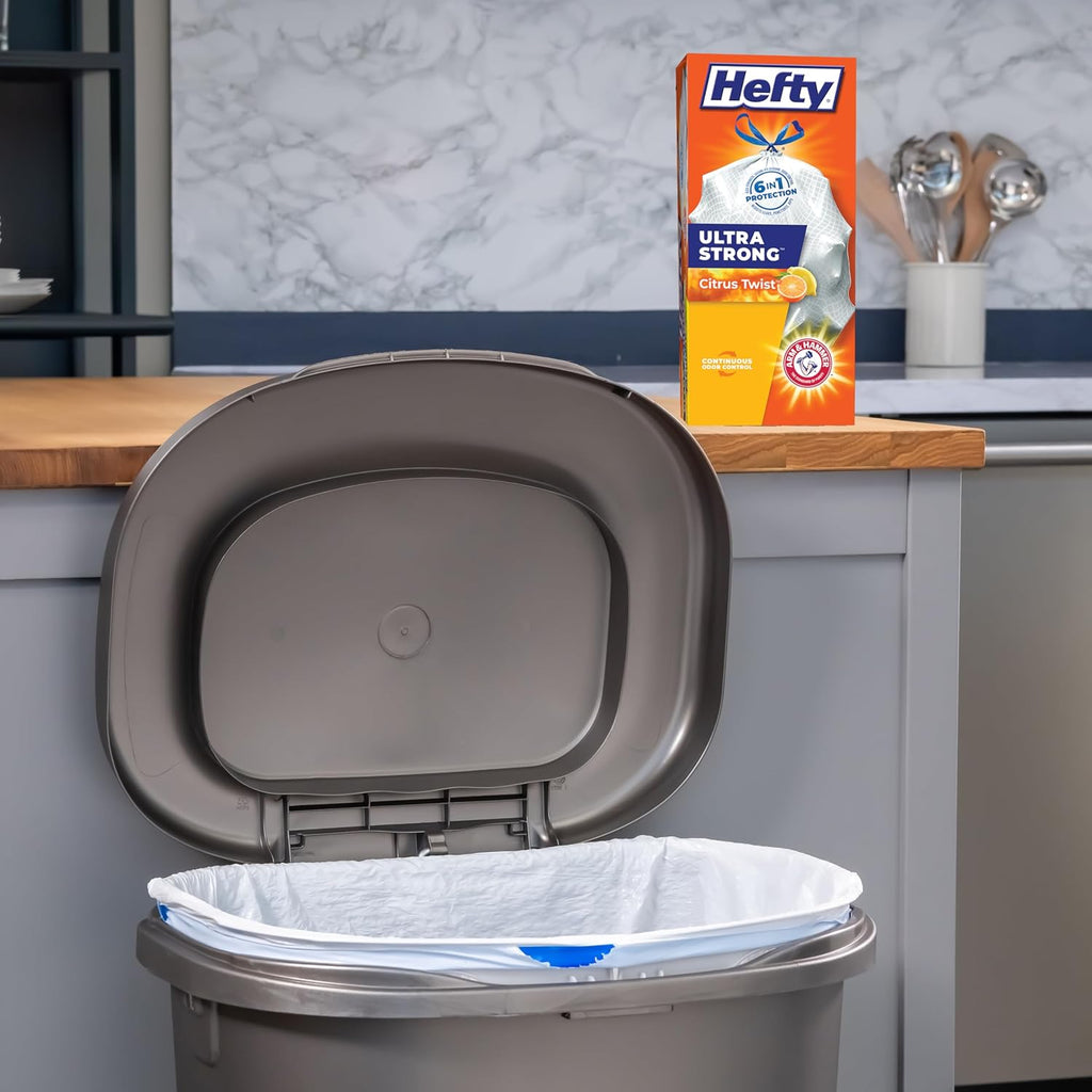 Hefty Ultra Strong Tall Kitchen Trash Bags - Citrus Twist, 13 Gallon, 40 Count