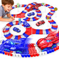 Spider Toys for Boys 4-6, Spider Race Track with 5 Cool Spider Cars Toys for Kids Boys Toddler, Flexible Car Tracks for Age 3 4 5 6 7 8 Year & Up Old Boy Girls Birthday Gifts