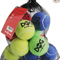 INSUM Tennis Balls for Dogs - 12 Pack 2.5'' Durable Non-Toxic Outdoor Dog Toys Balls with Mesh Bag, SGS Certified, Colorful Fetch Toys, Medium Large Breeds (Non Squeaky)