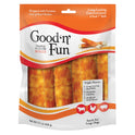 Good ‘n’ Fun Triple Flavor Rolls for Large Dogs, Treat Your Dog to Long-Lasting Chews Made with Real Beef Hide and Chicken, 6 Count