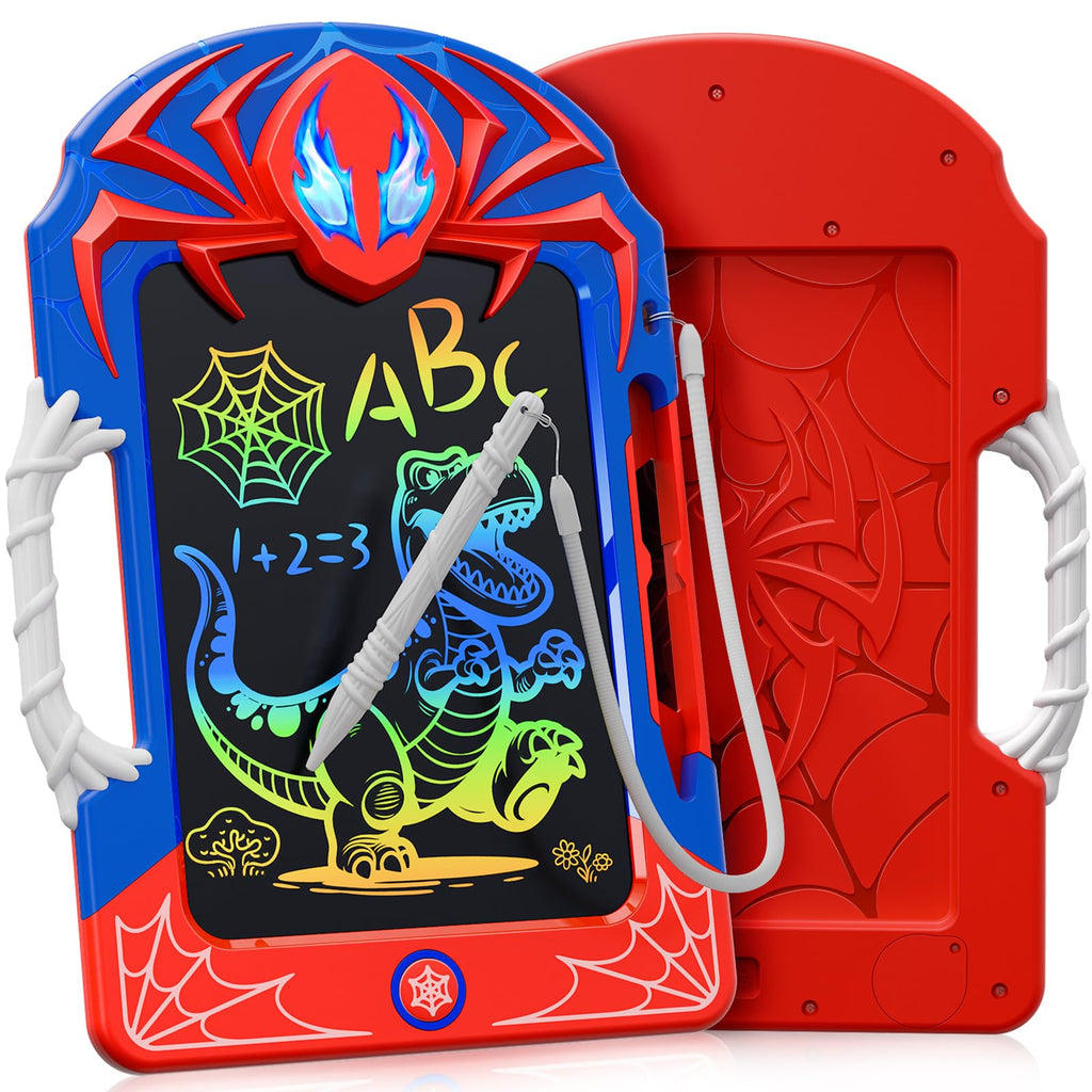 Cool LCD Writing Tablet with Web Stylus & Web Grip–Fun Doodle Board for Kids, Colorful Drawing Pad Toys Birthday Gifts for 3 4 5 6 7 8 10 Year Old Boys Girls Toddler Age 3-4 4-6 6-8 8-12,Outdoor Toys
